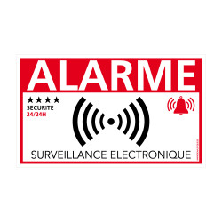 Lot De Autocollants Alarme Surveillance Lectronique Lot De