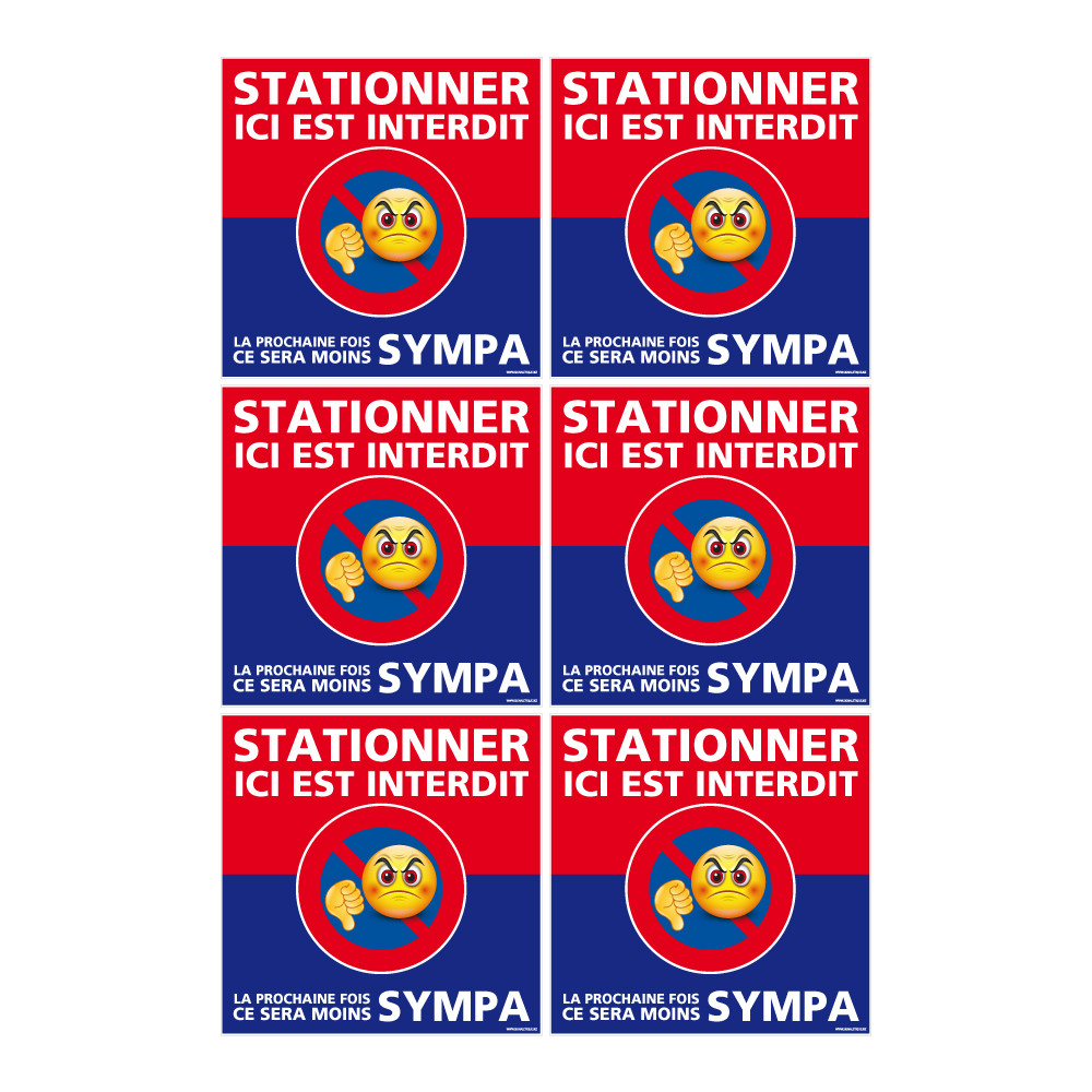 Autocollants Stationner Ici Cest Interdit Stickers Interdit De