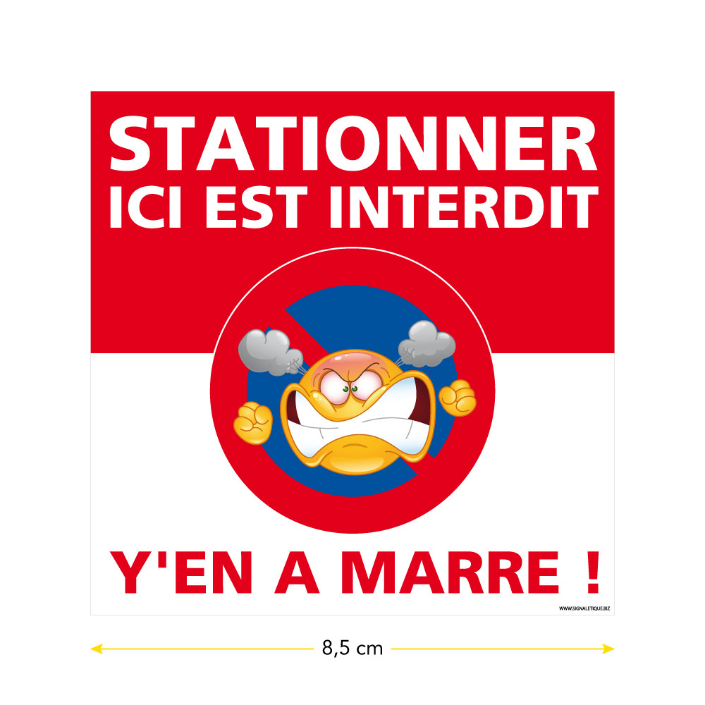 6 Autocollants Stationner Ici Cest Interdit Stickers Interdit De