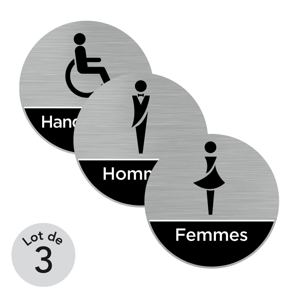 Lot Pictogrammes Wc Hommes Femmes Handicap S Sticker Ou Plaque Alu