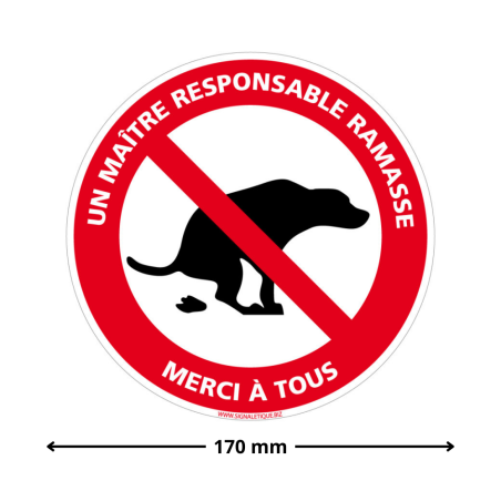 Panneau Déjection Canine Interdite Un Maître Responsable Ramasse