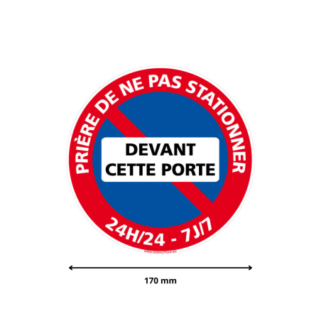 Panneau Prière De Ne Pas Stationner Devant Cette Porte Panneau PVC 1 mm