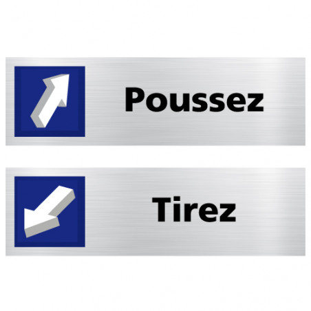 Lot De 2 Plaques De Porte Tirez Poussez Q0437