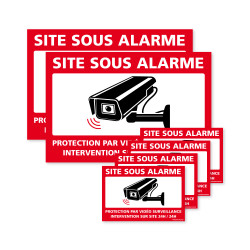 Sticker autocolant Site protégé par Alarme