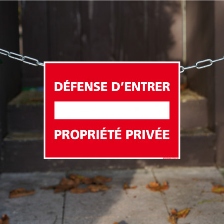 Panneau De Signalisation Propri T Priv E D Fense Dentrer Rectangulaire