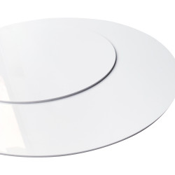 Signaletique Biz - Plaque Plexigglas rond blanc 2 mm ou 4 mm. Feuille de  verre acrylique. Disque rond blanc. Verre synthétique. Plaque PMMA XT.  Plexigglas extrudé - 70 cm (700 mm) - - 2 mm - Plaque PVC - Rue du Commerce