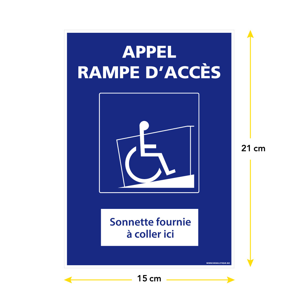 Panneau Appel Rampe Dacc S Pmr Sonnette Panneau Rampe Pmr Pvc