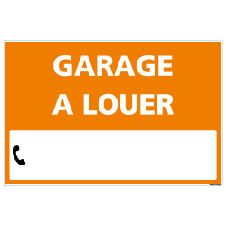 PANNEAU IMMOBILIER GARAGE A LOUER AKYLUX 3,5mm - 600x400mm - LIVRE AVEC UNE PLANCHE DE CHIFFRES(G1334)