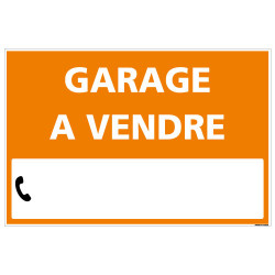 PANNEAU IMMOBILIER GARAGE A VENDRE AKYLUX 3,5mm - 600x400mm - LIVRE AVEC UNE PLANCHE DE CHIFFRES (G1335)