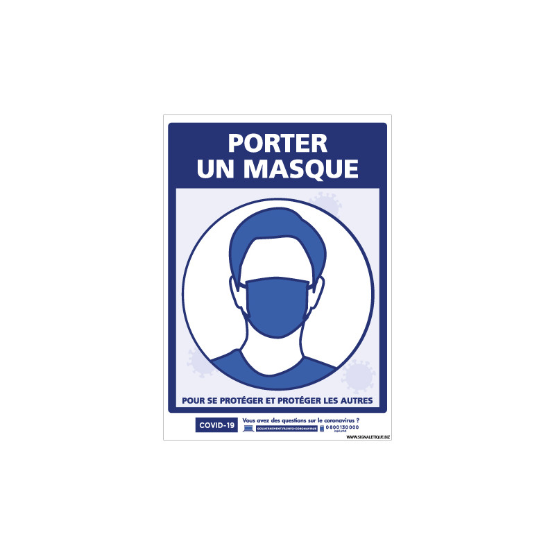 PANNEAU PORT DU MASQUE COVID 19 - OBLIGATION (E0752)