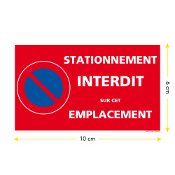Lot de 24 autocollants Stationnement Interdit - Stickers interdit