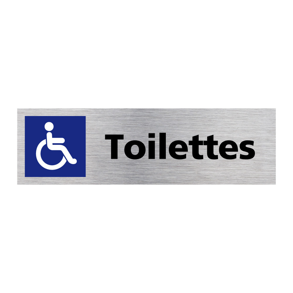 Pictogramme Toilettes Handicapes Q0127 Signalisation Porte Rectangulaire Autocollant Souple 3330