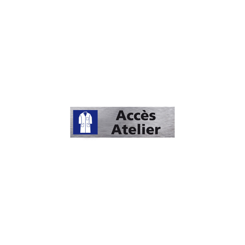 Pictogramme Acces Atelier Q0254 Signalisation Porte Rectangulaire Autocollant Souple Ou 4022