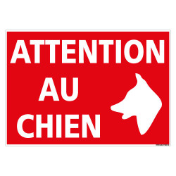 PANNEAU ATTENTION AU CHIEN (H0336)