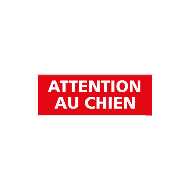 PANNEAU ATTENTION MON CHIEN COURT LE 400M EN 10 SECONDES (H0337)