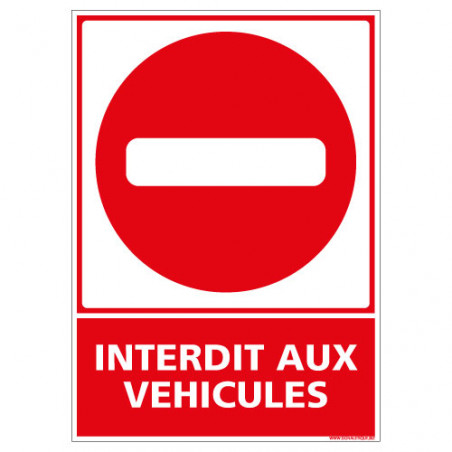 PANNEAU INTERDIT AUX VEHICULES (D0420)