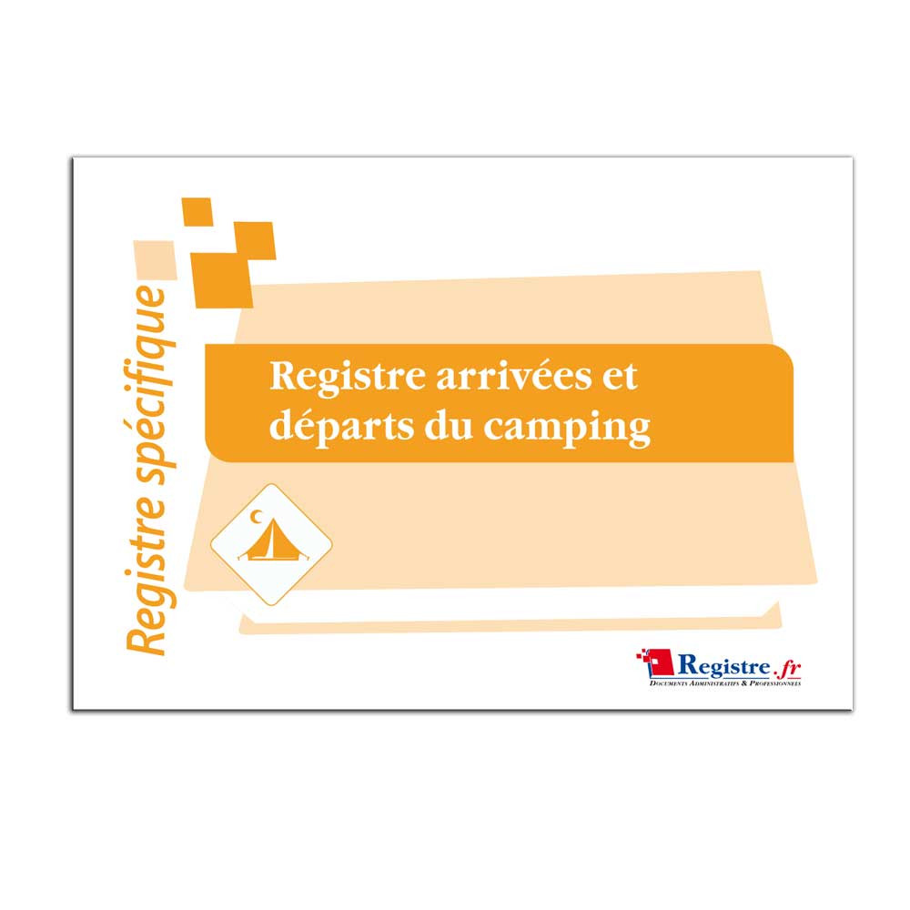Registre des entrées et des sorties des vacanciers - Registre pour camping