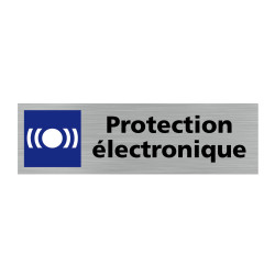 Plaque de porte rectangulaire protection électronique