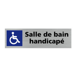 Plaque de porte rectangulaire salle de bain handicapé