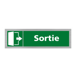 Plaque de porte rectangulaire sortie vers la droite