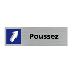 Plaque de porte rectangulaire poussez