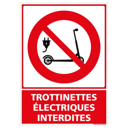 Panneau Trottinettes Electriques Interdites D