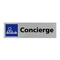 Plaque de porte rectangulaire concierge