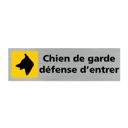 Plaque de porte rectangulaire chien de garde défense d'entrer