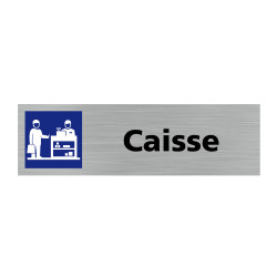 Plaque de porte rectangulaire caisse