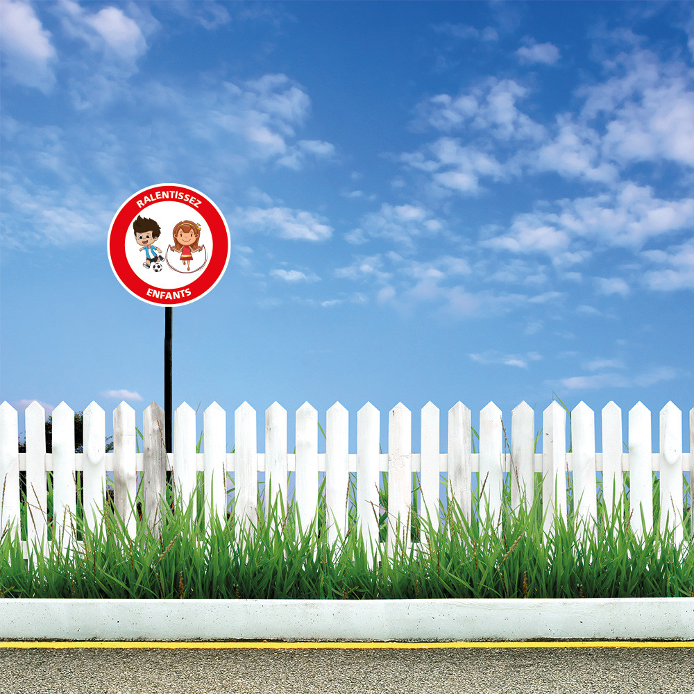 Panneau De Signalisation RALENTISSEZ ENFANTS