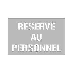 Pochoir réservé au personnel