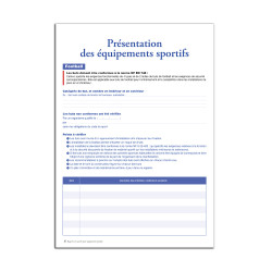 registre de sécurité pour équipement sportifs, présentation équipements