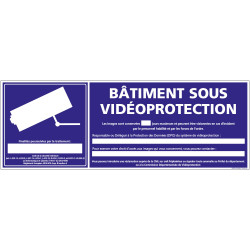 Panneau Bâtiment sous video protection Loi B New