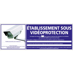 PANNEAU ETABLISSEMENT SOUS VIDEO PROTECTION (G0848-LOI-B-NEW)