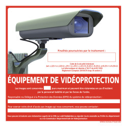 Panneau équipement de vidéoprotection