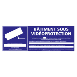 PANNEAU BATIMENT SOUS VIDEO PROTECTION (G1175)