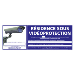 Panneau RESIDENCE SOUS VIDEO PROTECTION (G1190)