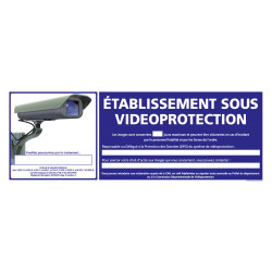 PANNEAU ETABLISSEMENT SOUS VIDEO PROTECTION (G1193)