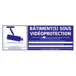 PANNEAU BATIMENT(S) SOUS VIDEO PROTECTION (G1200)