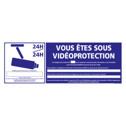 PANNEAU VOUS ETES SOUS VIDEO PROTECTION 24H/24H (G1204)