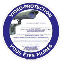 PANNEAU VIDEOPROTECTION VOUS ETES FILMES (G1208)