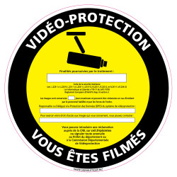 PANNEAU VIDEO-PROTECTION VOUS ETES FILMES (G1211)