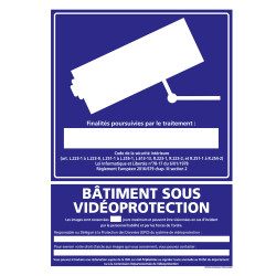 PANNEAU BATIMENT SOUS VIDEO PROTECTION (G1212)