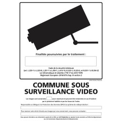 Panneau COMMUNE SOUS VIDEOPROTECTION (I0716)