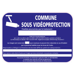 Panneau commune sous video protection (VPV004) Bretagne Classe 1