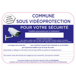Panneau Commune sous video protection (VPV006) Bretagne Classe 1