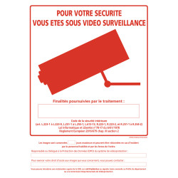 Panneau de securite VIDEOSURVEILLANCE (G0886)