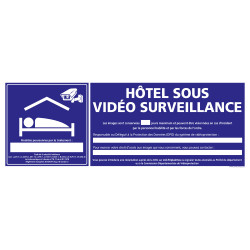 PANNEAU HOTEL SOUS VIDEO SURVEILLANCE (G1390)