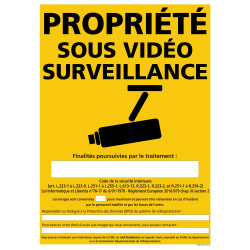 PANNEAU PROPRIETE SOUS VIDEOSURVEILLANCE (G1430)