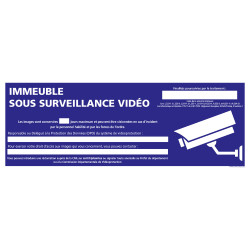 panneau immeuble sous surveillance vidéo